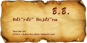 Báró Bojána névjegykártya